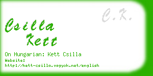 csilla kett business card